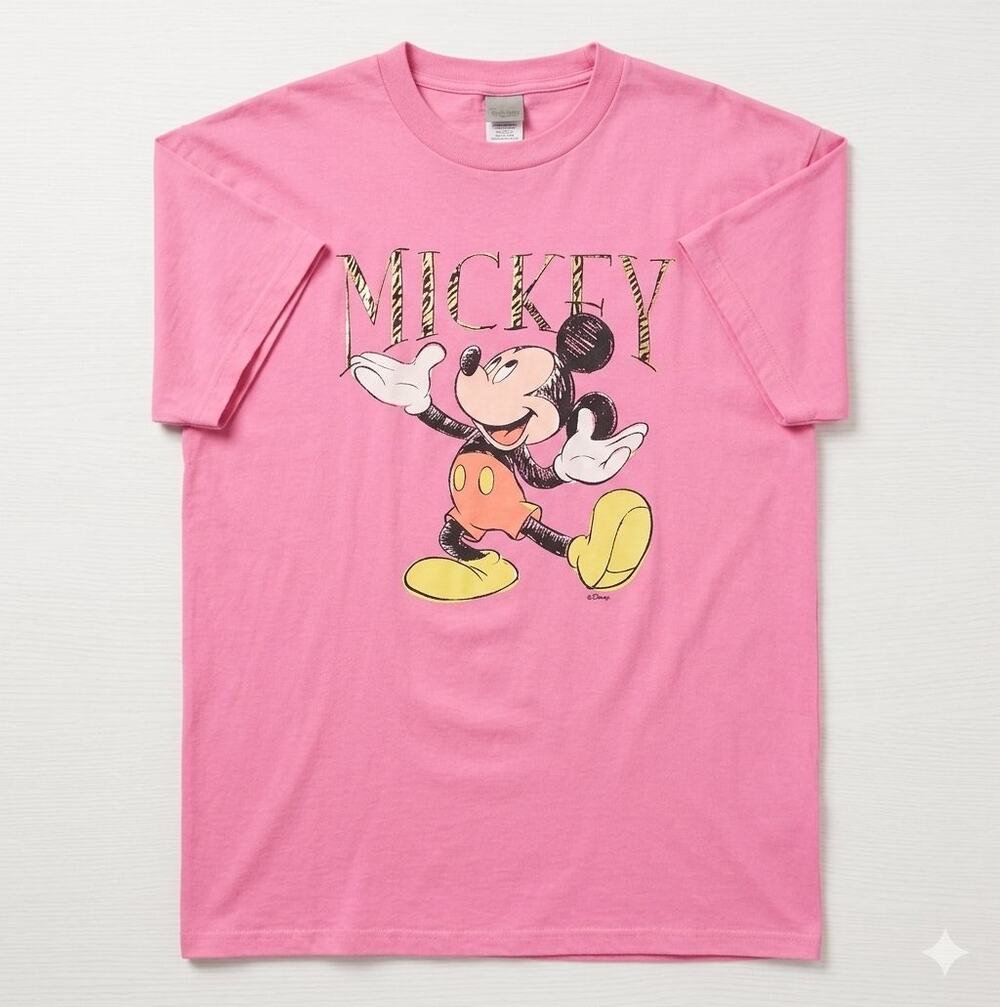 Vintage Disney Mickey Mouse T-Shirt Pink Womens Size XL
